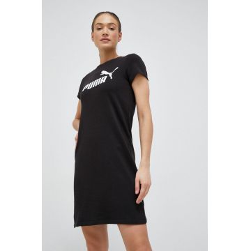 Puma rochie culoarea negru, mini, drept