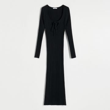 Reserved - Rochie midi din tricot - Negru Reserved - Rochie midi din tricot - Negru
