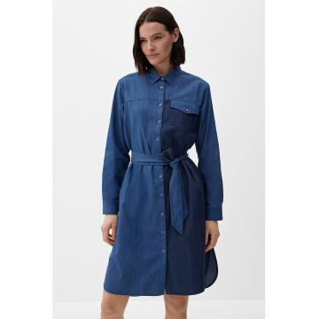 Rochie-camasa midi de denim