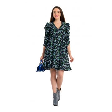 Rochie cu croiala petrecuta - model si decolteu in V Issa