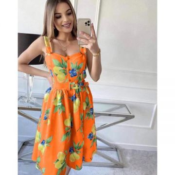 Rochie Dama Sylvera Portocaliu