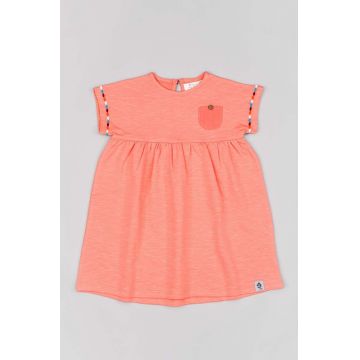 zippy rochie din bumbac pentru bebeluși culoarea portocaliu, mini, oversize