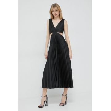 Abercrombie & Fitch rochie culoarea negru, maxi, evazati