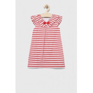 Birba&Trybeyond rochie din bumbac pentru copii culoarea rosu, mini, evazati