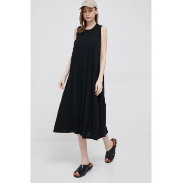 Deha rochie culoarea negru, midi, oversize