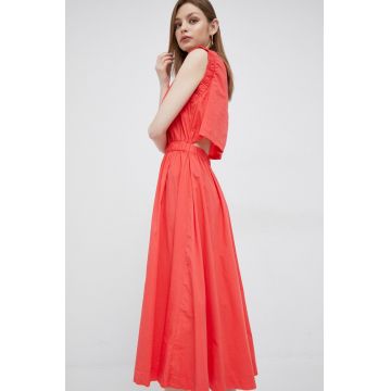 Deha rochie culoarea rosu, midi, evazati