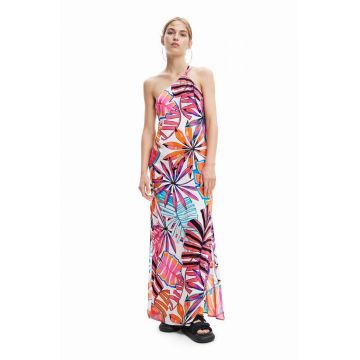 Desigual rochie culoarea alb, maxi, drept