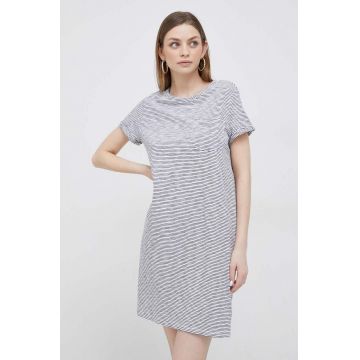 GAP rochie din bumbac culoarea alb, mini, drept