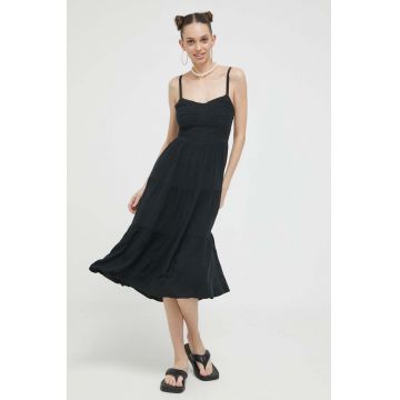 Hollister Co. rochie culoarea negru, mini, evazati