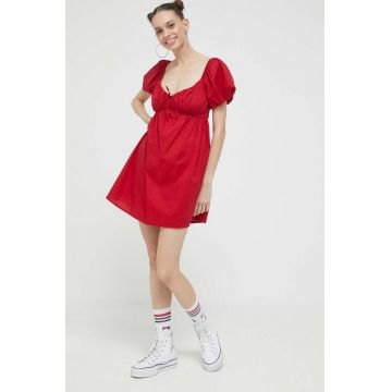 Hollister Co. rochie culoarea rosu, mini, evazati