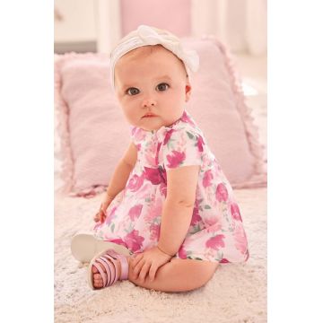 Mayoral Newborn rochie bebe culoarea violet, mini, evazati