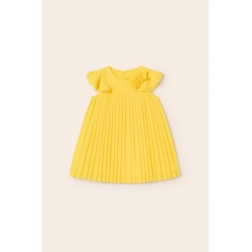 Mayoral rochie bebe culoarea galben, mini, evazati