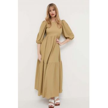 Notes du Nord rochie culoarea verde, maxi, evazati