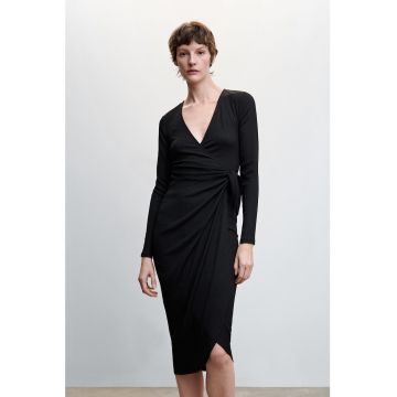 Rochie cu croiala petrecuta si aspect texturat Amazing
