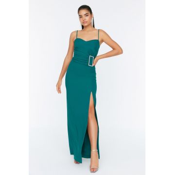 Rochie maxi cu slit frontal