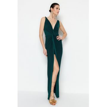 Rochie maxi cu slit frontal