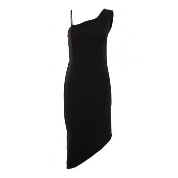Rochie midi cu design asimetric