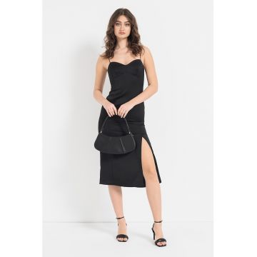 Rochie midi cu slit lateral