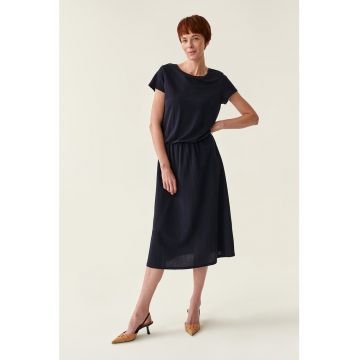 Rochie midi cu talie elastica