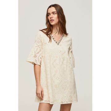Rochie mini cu decolteu in V si maneci medii Padma