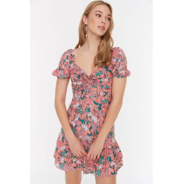 Rochie mini cu model floral