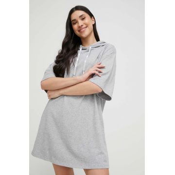 UGG rochie din bumbac culoarea gri, midi, oversize