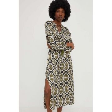 Answear Lab rochie culoarea verde, midi, oversize