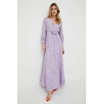 Ivy Oak rochie culoarea violet, maxi, evazati