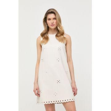 Marella rochie culoarea bej, mini, drept