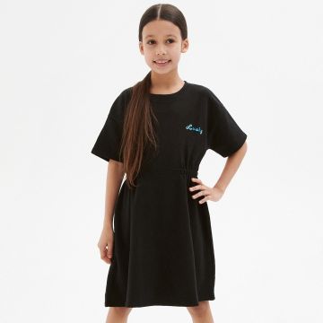 Reserved - Rochie cu broderie - Negru