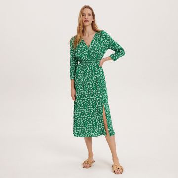 Reserved - Rochie EcoVero™ cu model - Verde