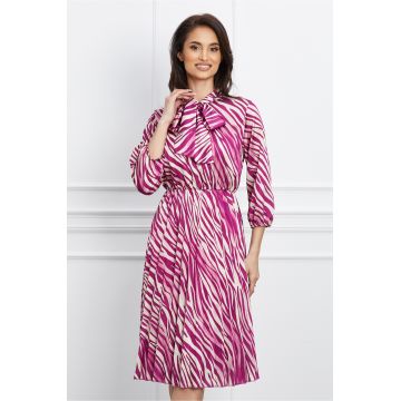 Rochie Jasmine magenta cu zebra print