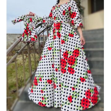 Set rochii stilizate traditional Mama si Fiica 76