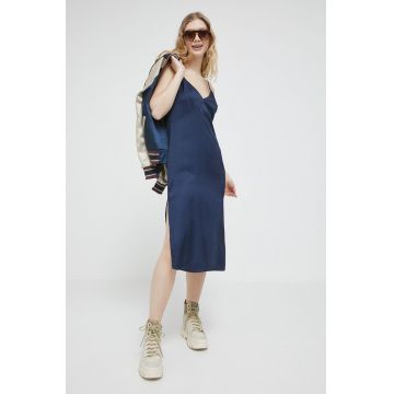 Superdry rochie culoarea albastru marin, mini, drept