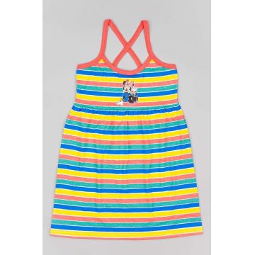 zippy rochie din bumbac pentru copii culoarea portocaliu, mini, evazati