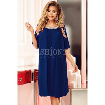 Rochie de seara bleumarin Marena din voal