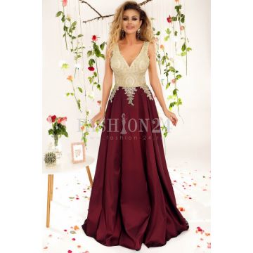 Rochie lunga Sonia bordo