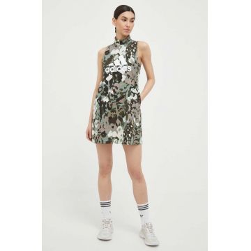 adidas rochie culoarea verde, mini, drept