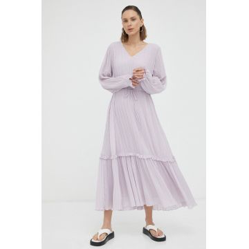 Bruuns Bazaar rochie culoarea violet, maxi, drept