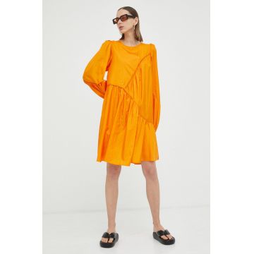 Gestuz rochie HeslaGZ culoarea portocaliu, mini, oversize