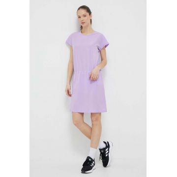 Helly Hansen rochie culoarea violet, mini, drept 34375