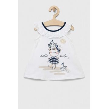 Mayoral rochie bebe culoarea alb, mini, drept