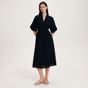 Reserved - Rochie midi kimono - Negru Reserved - Rochie midi kimono - Negru