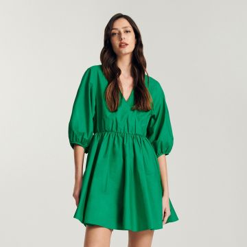 Reserved - Rochie mini cu conținut ridicat de bumbac - Verde