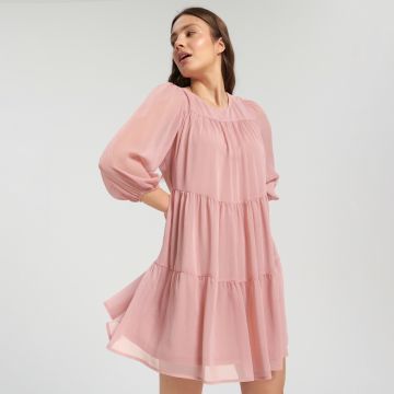 Sinsay - Rochie mini babydoll - Roz