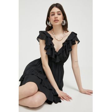 Abercrombie & Fitch rochie culoarea negru, mini, evazati