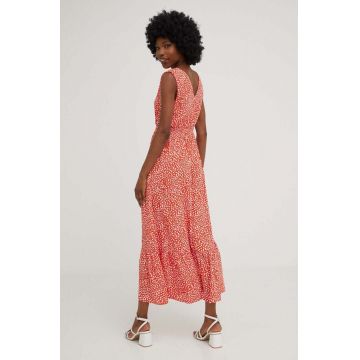 Answear Lab rochie culoarea rosu, maxi, evazati