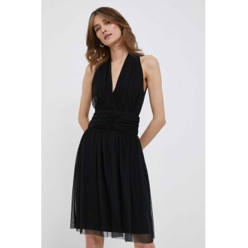 Artigli rochie culoarea negru, mini, evazati