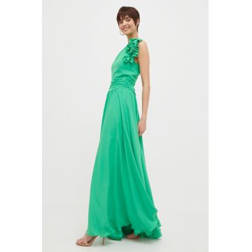 Artigli rochie culoarea verde, maxi, evazati