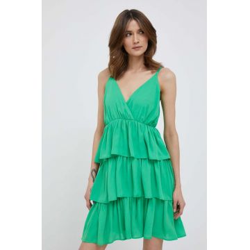 Artigli rochie culoarea verde, mini, evazati